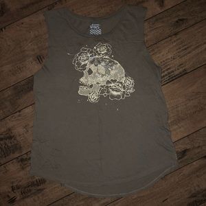 Vans Distressed skull graphic tank top